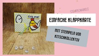 einfache Klappkarte mit mega Effekt mit Stempeln von Kitschkollektiv / lustige Karte schnell gemacht