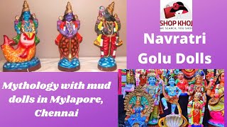 Navratri Golu -Mythology with mud dolls in Mylapore,Chennai