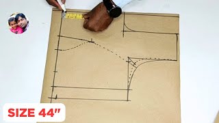 Size (44) Princess Cut Blouse Cutting ✂️ | Princess Cut Blouse Cutting Full Tutorials