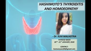 HASHIMOTO'S THYROIDITIS AND HOMOEOPATHY - Dr. Juhi Malhotra