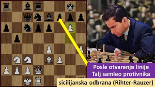 Posle otvaranja linije Talj samleo protivnika - sicilijanska odbrana (varijanta Rihter-Rauzer)