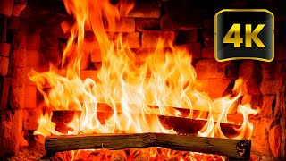 Super Relaxing Fireplace Crackling ASMR & Burning Fire Sounds 3 Hours 🔥 4K Cozy Fireplace