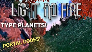 No Mans Sky| 4 LIGHT NO FIRE Type Planets w/Portal Codes!