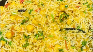 Chickpeas Pulao || Kabuli Channa Pulao || Easy 15 min Variety Rice Recipe