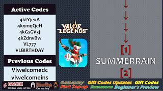 5th New Gift Code Update Valor Legends