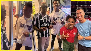 Ruger Meets Cristiano Ronaldo Biggest Fan IShowSpeed at Emirate Stadium After United & Arsenal Match