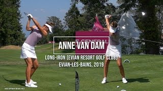 Anne van Dam Golf Swing Long Iron (DTL & FO), Evian Championship, Evian-les-Bains, July 2019.