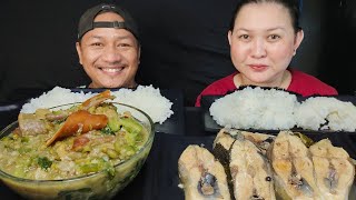 GINISANG MONGGO w/ LEFT OVER LECHON II PAKSIW NA BANGUS II MUKBANG II FILIPINO FOOD II FRIDAY FOOD