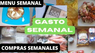 Como organizo mi gasto semanal con $500 😱+menu semanal(desayuno, comida, cena)