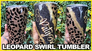 EPOXY: Leopard SWIRL Tumbler