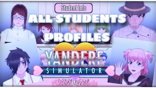 All Students Profiles In 1980s Mode Ver- Yandere Simulator Demo