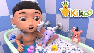 Bathtime Song | Cleanliness Song |Nursery Rhymes and Songs for Kids| Learn Body parts| @KikooClub