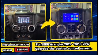 How to  install /upgrade Android radio for JEEP WRANGLER RUBICON 2011 2012- 2017 with carplay?