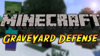 Minecraft: Graveyard Defense w/ Durazic & idudur - (Zombie Mini-Game)