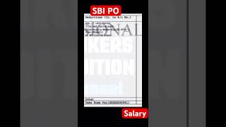 SBI po salary #sbi #bank