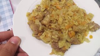 Быстрый и вкусный ужин/плов со свининой