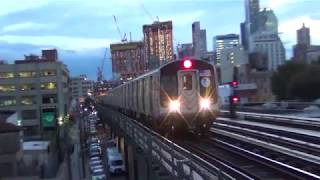 MTA Subways - Kawasaki R160B #8892 on the (Q) at 36th Avenue (2016 Video)