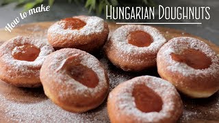 Hungarian Doughnuts with Apricot Jam (Szalagos fánk baracklekvárral)