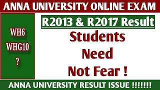 Anna University Result WH Codes Clarification! | Result Portel Open! - Anna University latest news