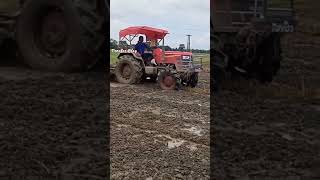 Mahindra YUVO 585DI 4×4 tractor roter performance in mud 😈🔥#mahindrayuvo #tractorblog #shortvideo