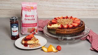 Valentine's Cheesecake με Familia Berry Granola και μαρμελάδα St.Dalfour Φράουλα