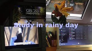 Study in rainy day | vlog by MIWO 🦋