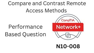 CompTIA Network+ 008 (N10-008) PBQ Compare and Contrast Remote Access Methods