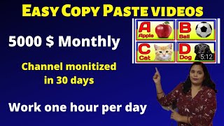 Easy you tube channel ideas | easy income from you tube | How to make alphabet videos