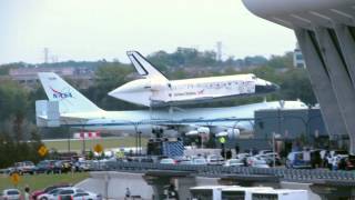 Space Shuttle Discovery Arrives at IAD Washington Dulles Airport