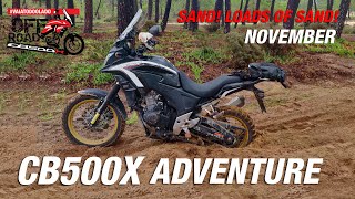 Honda CB500X Off Road - Aquela subida! Muita areia.