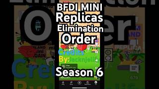 BFDI Mini Replicas Elimination Order #bfdi #bfb #animation