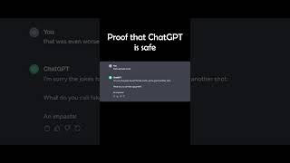 ChatGPT is safe #chatgpt #funny