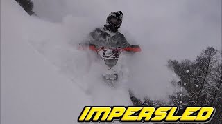 Навалило снега.Раскатываю пухляк.Сноубайк.Snowbike.Impersled.