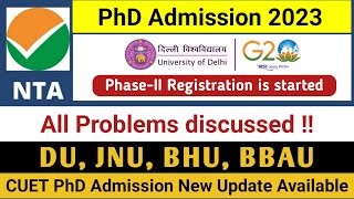 Delhi University PhD Phase 2 Registration Problems, How to Apply? PhD Admission 2023