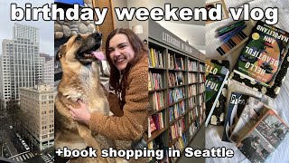 book shopping in Seattle and a lot of snow || a cozy birthday weekend vlog ☕️