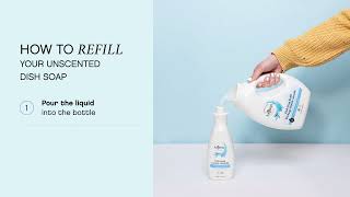 Introducing AspenClean Unscented Dish Soap Refill