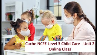 Cache NCFE Level 3 Early Years Educator Online Class:  Unit 2