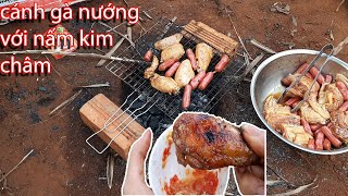 Wen TV || Cánh gà nướng  với nấm kim châm # 25