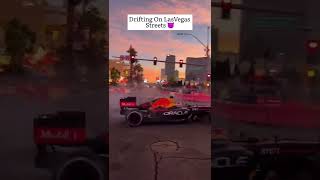 RedBull F1 Car Drifting On LasVegas Streets 🥵