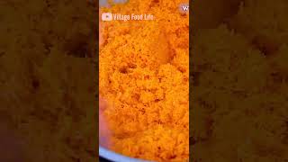 Carrot Sweet (Gajar Halwa) Making Recipe for Village Kids