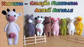 Vaca Amigurumi Fazendinha Artesã Natielle