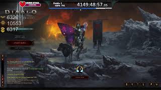 Day 795: (Worlds First) Diablo 3 100% Solo Non Seasonal Speedrun w/RoS & Necro (ENVTuber)