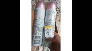 Dove breakage repair shampoo and dove deodorant.