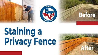 Power Staining A Postmaster Privacy Fence | Butler Contracting