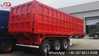 China tipper trailer for sale, 3/4/5/6 axles tipper semi trailer, 40-100T tipping trailers price