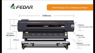 3 Head FD5193E Dye Sublimation Printer's Installation and Head Calibration