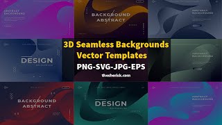 3D Seamless Backgrounds Vector Templates Download For Illustrator |Sheri Sk|