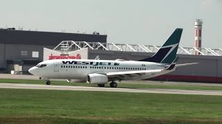 WestJet Boeing 737-76N (C-FJWS) Landing 24L Montreal YUL | CYUL