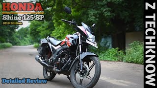 Honda CB Shine SP 125  CBS 2019 Edition Detailed Review Hindi Real Mileage Price & Pros | Z Techknow