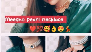 Meesho😍💃 || pearl jewelry necklace💎 haul❤ under 200 only😱😱itna sasta..😳 must watch.